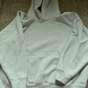 Aritzia TNA Light Gray Hooded Sweatshirt